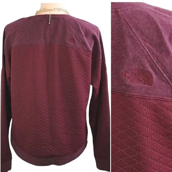 The North Face Burgundy Recover Up Crew Popover Sweater Large - Picture 9 of 15